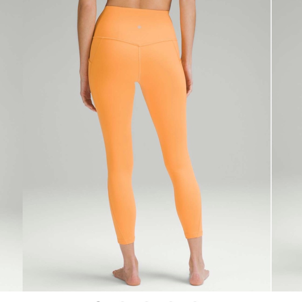Lululemon High Rise Align Double Lined 25” Mango Dream 12